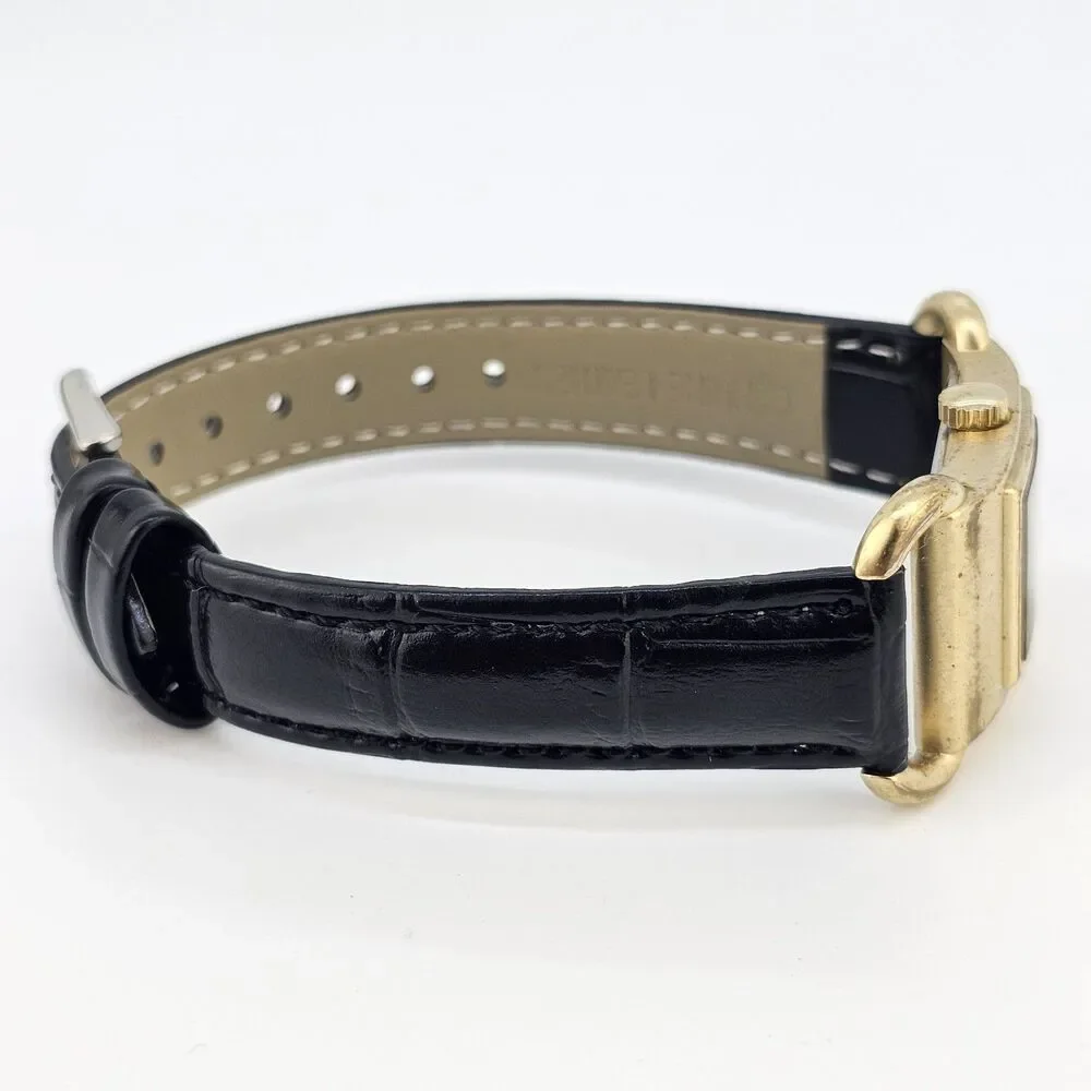 Nine West Women's Watch‎ 20MM White Dial New Black Leather Bands New Battery